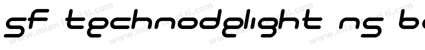 SF Technodelight NS Bold Italic字体转换